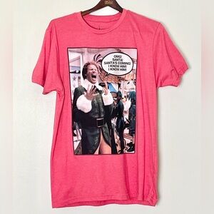 NWOT Ripple Junction Elf T-Shirt Men’s Large Red Christmas‎ Santa Movie Graphic